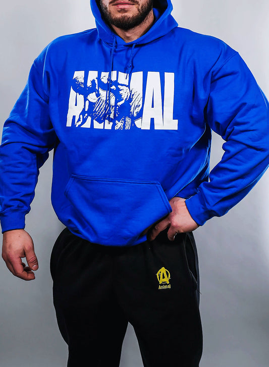 Animal Fury Hooded Sweater Blue