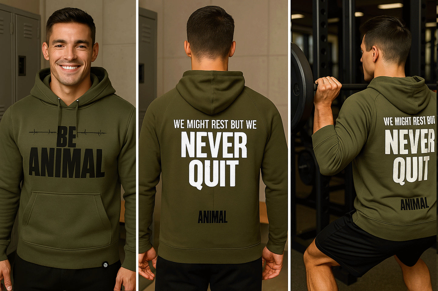 Animal Hoodie - Never Quit - Limited Edition