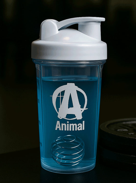 Animal White Transparant shaker bottle