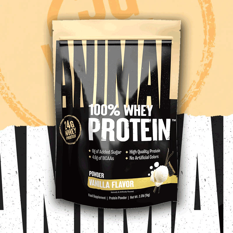 Animal 100% Whey Protein 1kg poeder voor spierherstel