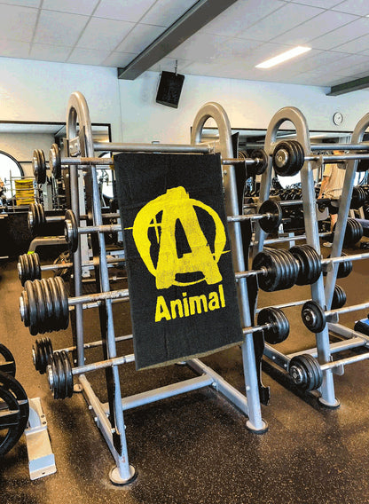 Animal – ręcznik sportowy z logo A, widok od drugiej strony