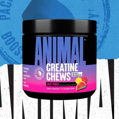 Animal Creatine Chews fruit punch smaak kauwtabletten