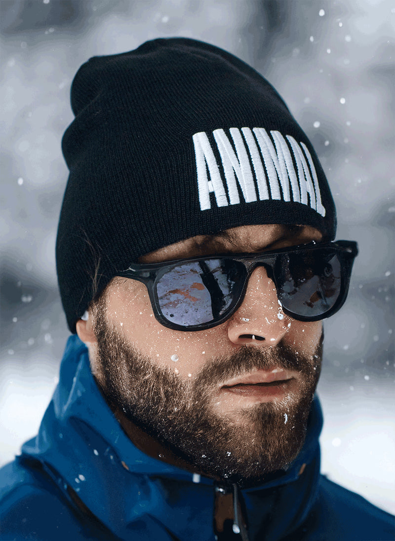 Animal Europe gebreide beanie muts voor gym en lifestyle