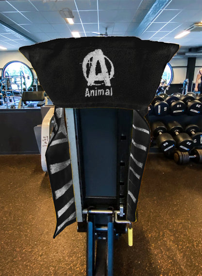 Animal serviette de sport noire détail taille et finition