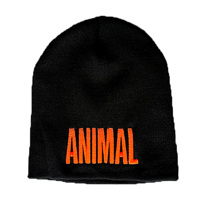 Animal Beanie Rückseite Rippstrick-Verarbeitung